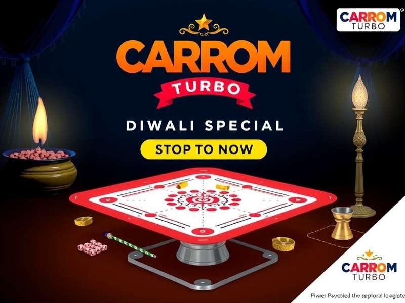 Diwali Themed Carrom Board in Carrom Turbo Pioneer Carrom Turbo Pioneer Diwali Special